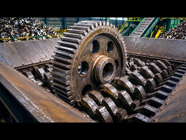 Giant Industrial Shredder vs Hardest Metal Gear! | Extreme Metal Shredding Machine