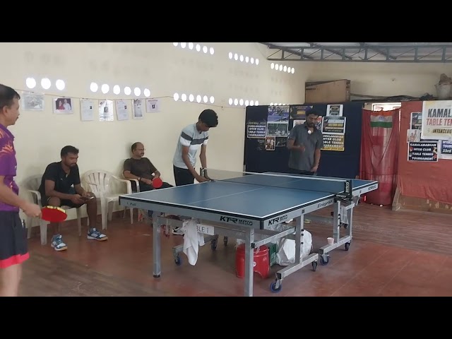 Ethirajan vs Satish 10-12, practice  Table Tennis match at Kamalanabhan 18.10.26
