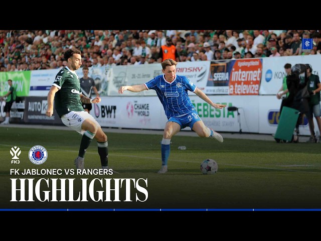HIGHLIGHTS | FK Jablonec v Rangers | 27 Aug 2026