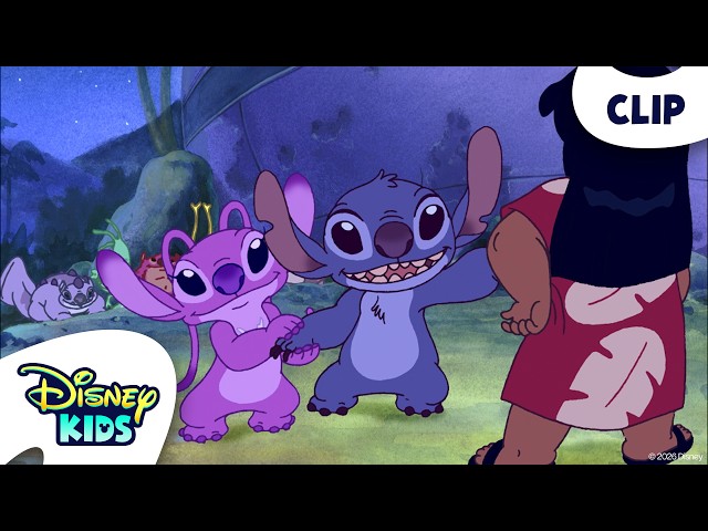 Angel Rescues Stitch from Gantu 💙💗 | Lilo & Stitch: The Series | @disneykids