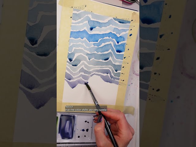 Let your brain take a break - Relaxing easy watercolor exercise