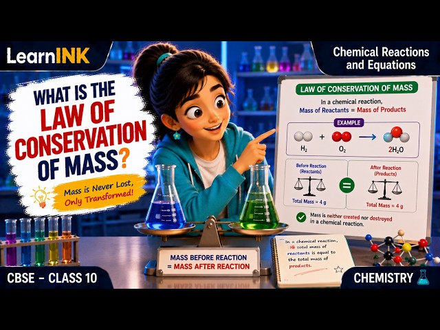 Law of Conservation of Mass | Class 10 Science | Chemical Reactions and Equations | Part 5 | CBSE