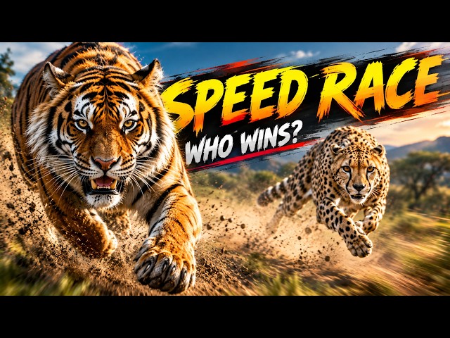 ANIMAL RACE: Tiger vs Cheetah – The REMATCH (Best of 5) 4K