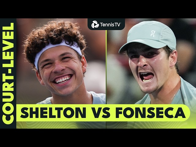 Ben Shelton vs Joao Fonseca Behind-The-Baseline! | Montreal 2026 Highlights