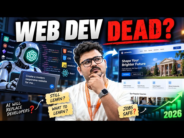 Web Development is DEAD in 2026? AI Changed Everything 😳 || AI Will Replace Web Developers?