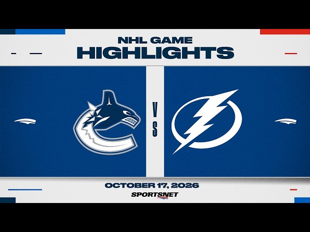 NHL Highlights | Canucks vs. Lightning - October 17, 2026