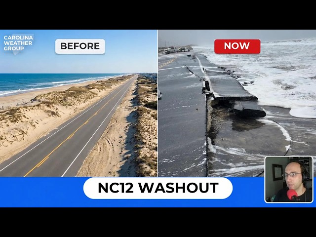 Nor'easter damages NC12 in Outer Banks | Carolina Weather Group Breaking News