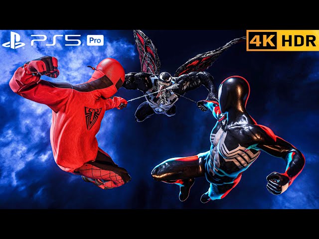 (PS5 PRO) Venom vs Venom! Miles Morales Joins the Fight | 4K HDR