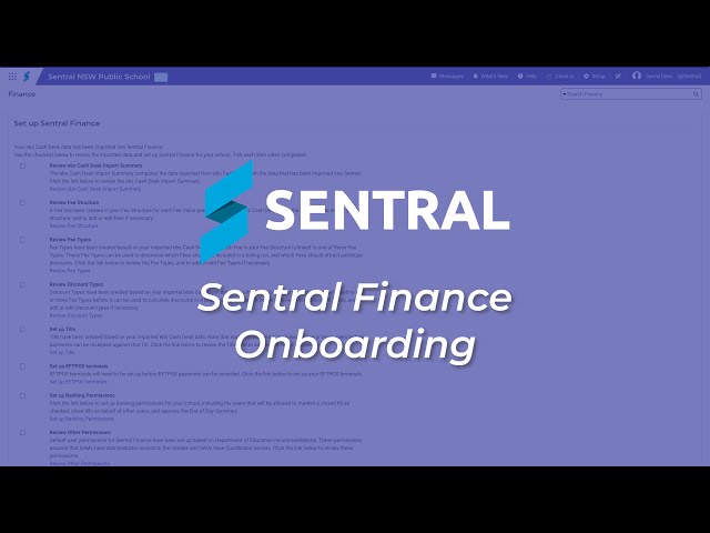 Sentral Finance Onboarding | April 2025