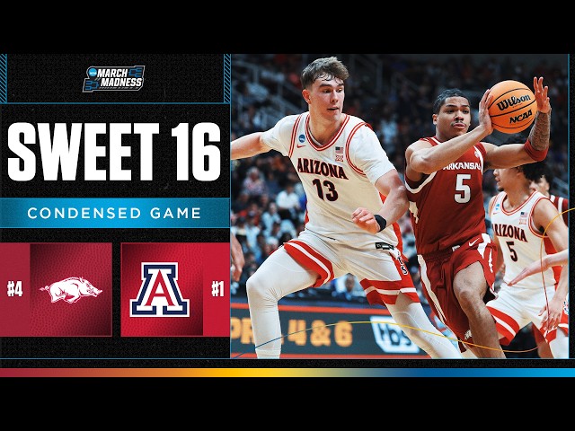Arizona vs. Arkansas - Sweet 16 NCAA tournament extended highlights
