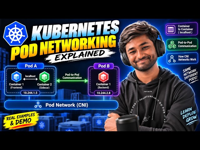 Kubernetes Pod Networking Explained | Pod-to-Pod & Container Communication