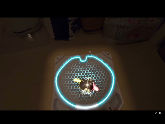 Beyblade X [AR] Augmented Reality Stadium: focus, occlussion and collisions