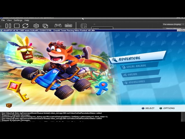 Эмулятор PS4: Crash Team Racing Nitro-Fueled (shadPS4)