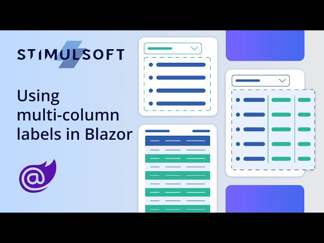 How to use multi-column labels in the parameter drop-down list in Blazor reporting tool [2026]