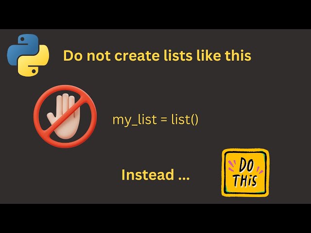 Python List Performance: Optimize List Creation for Faster Code
