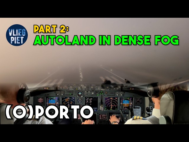Boeing 737 CAT II Autoland in Dense Fog | Down to Minimums at Porto | COCKPIT VIEW | ASMR