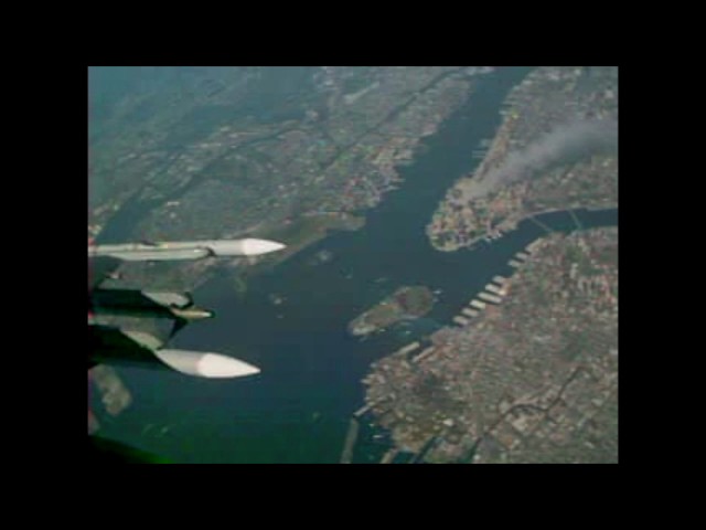 Rare View above NYC from the Cockpit of F-16's responding to 9/11 Attack