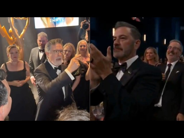 Kimmel, Oliver React To Colbert's Farewell Emmy Win