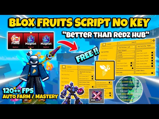 New *OP* Blox Fruits Script No Key - Auto Farm, Quest, Magnet Tokens, Auto Mastery, Raid & More! 🔥