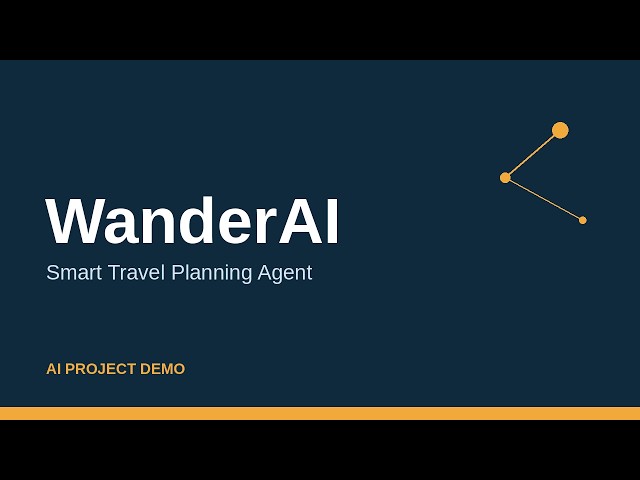 WanderAI — Intelligent Travel Planning Agent | AI Project Demo