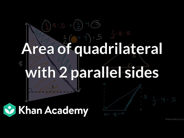 Area of quadrilateral with 2 parallel sides | Math | Khan Academy (IN accent)