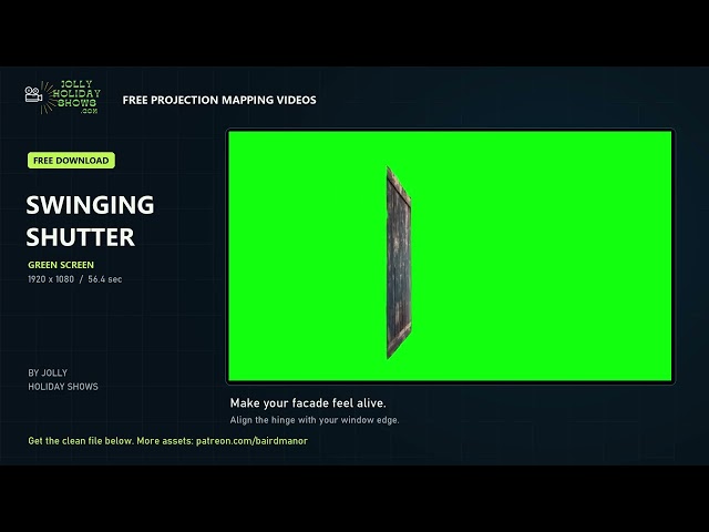 Swinging Shutter Green Screen | Free Projection Mapping Video