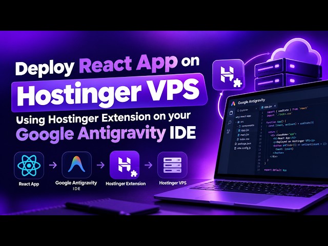 How to use the  hostinger extention to deploy a react app