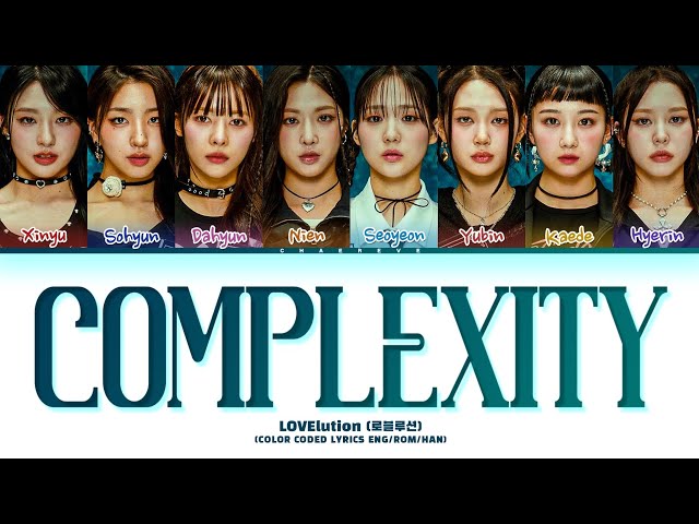 LOVElution Complexity Lyrics (Color Coded Lyrics)