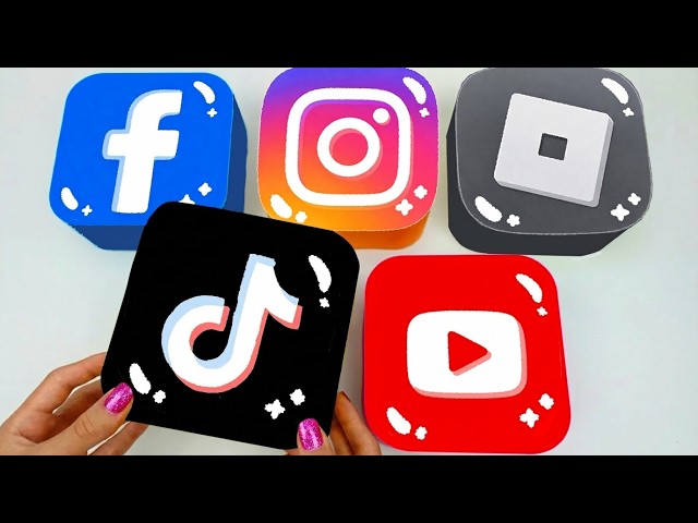 🌸Paper DIY🌸 Roblox, Tiktok, Youtube, Facebook, Instagram Blind Boxes Unboxing Compilation