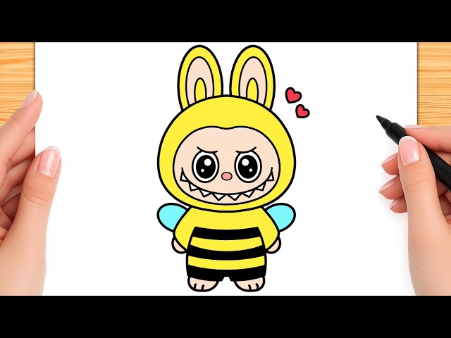 كيف ترسم لابوبو كيوت خطوة بخطوة | رسم سهل للمبتدئين | رسومات سهلة | Cute Labubu Drawing