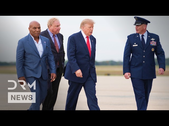 Trump, Mike Tyson and Yankees President Randy Levine Depart Joint Base Andrews for Syracuse | AC1N