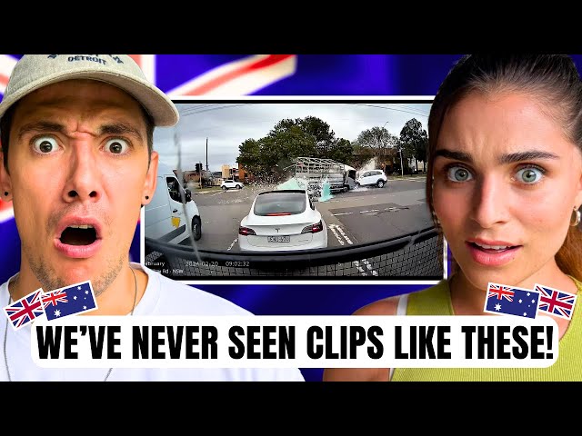 Two Brits React to Australian Dash Cam Crashes 🇦🇺😳