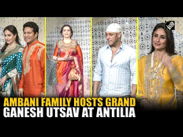 Ambani Family marks Ganesh Utsav with grand celebration at Antilia