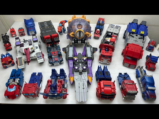 Transformers Movie Leader: OPTIMUS PRIME Truck vs ARMADA UNICRON, MEGATRON Transformation Robot Toys
