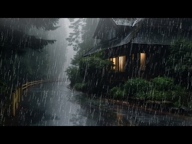 Heavy Rain at Night to Sleep Fast - Relaxing Rain Sounds for Study & Deep Sleep - White Noise
