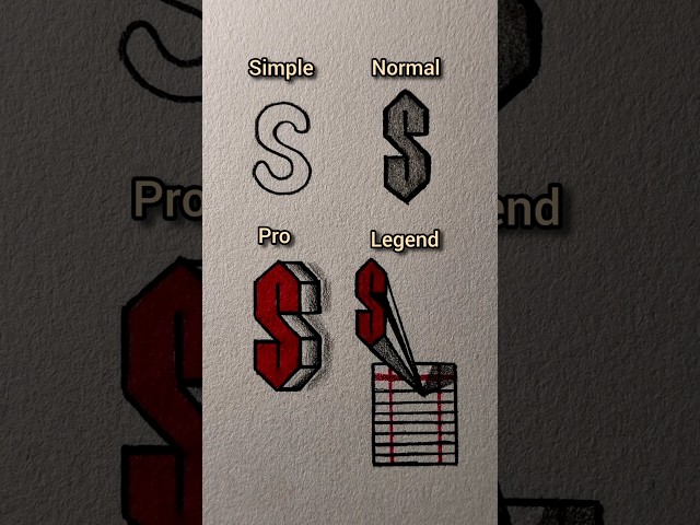 How to draw letter "S" simple to legend #drawing #tutorial #howtodraw #sketch #art #shorts