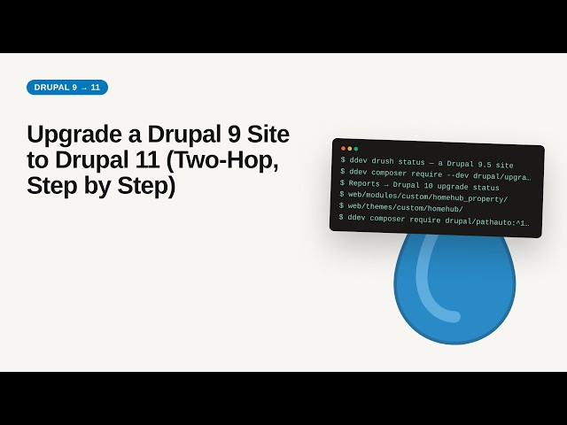 Upgrade Drupal 9 to Drupal 11 — Full Two-Hop Tutorial (9 → 10 → 11)
