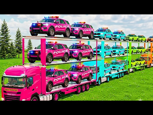 MASSIVE TRUCKS TRANSPORTING POLICE CARS, AMBULANCES & FIRE TRUCKS #31