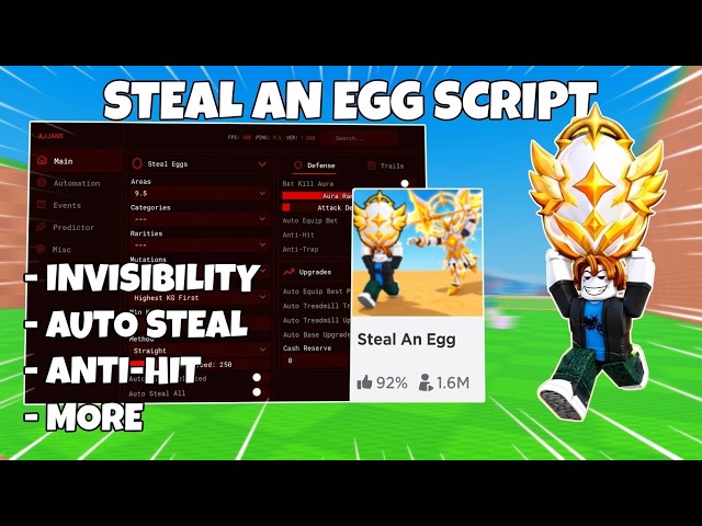 Steal An Egg Script - STEAL EGGS, INVISIBILITY, ANTI-HIT & MORE | PASTEBIN (MOBILE & PC)