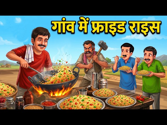 गांव में फ्राइड राइस | Gaon Me Fried Rice | HINDI KAHANIYA | CARTOON STORY | HINDI STORIES | KAHANI