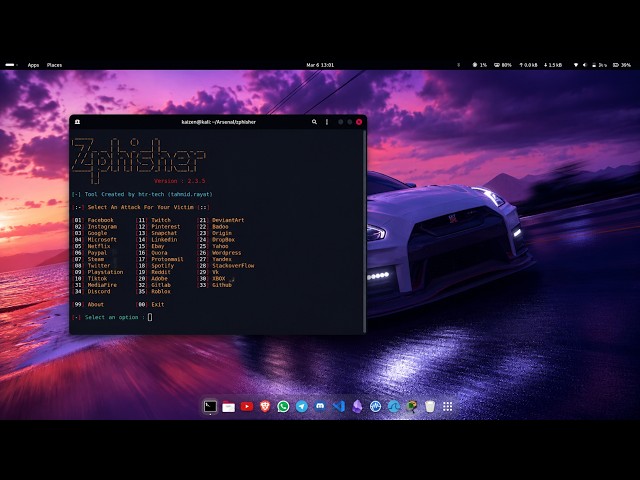 Ethical Phishing Hacking Using Zphisher