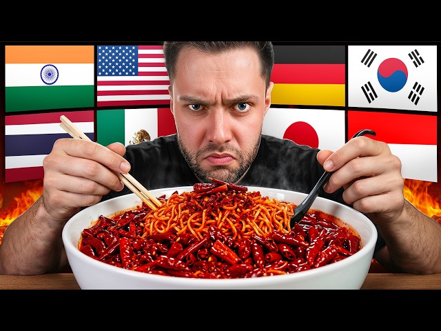 I Tried Every Country's Spicy Challenge (7M+ Scoville)