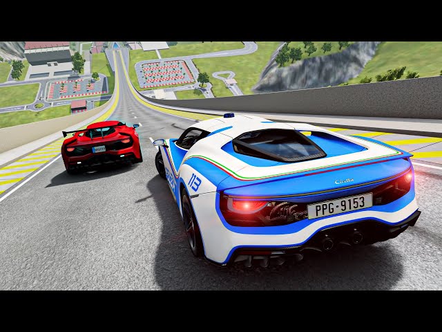 Big High Ramp Jumps with Expensive Sport Cars Crashes - BeamNG Drive