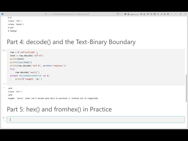 Python Bytes Explained: Binary Data, Encoding & Decoding | Data Types #11