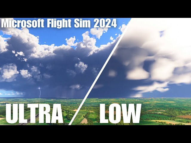 Side by Side Graphic Setting Comparison - Microsoft Flight Sim 2024