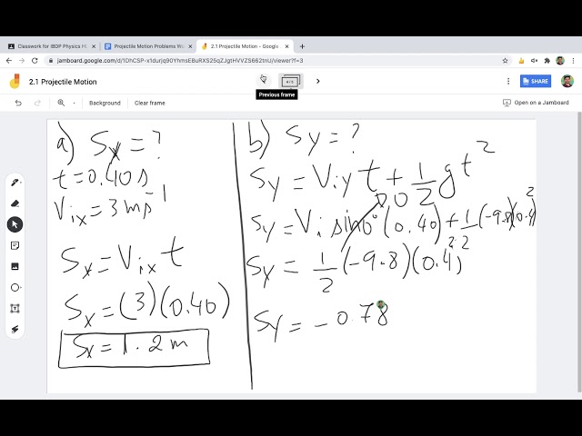 Projectile Motion IB Physics   Horizontal Launch