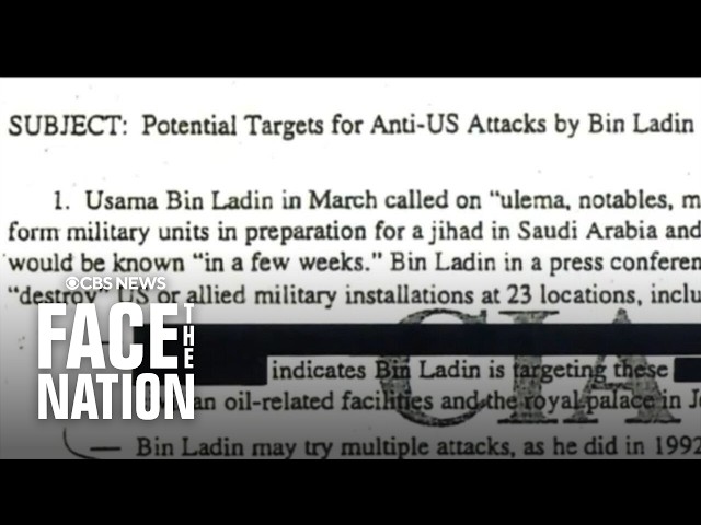 CIA releases dozens of presidential briefings from before and after 9/11