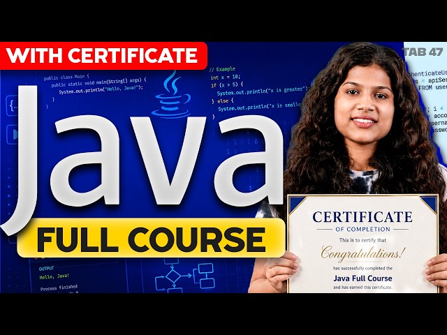 Java Full Course for Beginners FREE | Learn Java Programming from Scratch 2026 | Tab 47