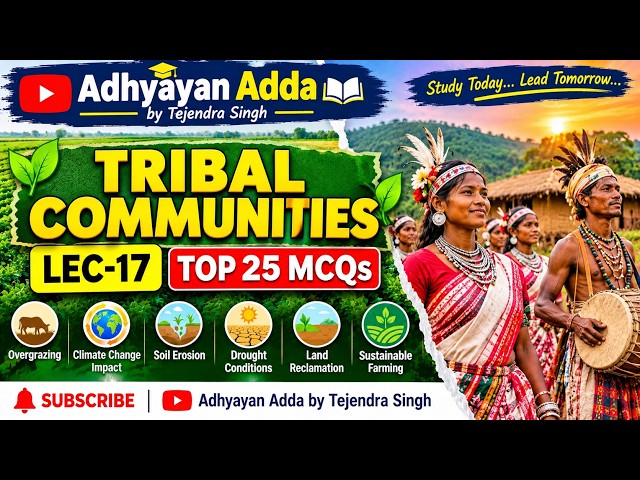 Tribal Communities Lec-17 | MCQ | Environmental Science and Sustainability | Tejendra Singh|Adhyayan
