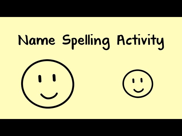 Name Spelling Activity